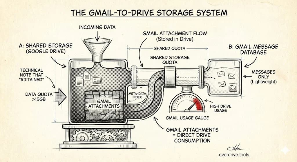 How Gmail Is Using Your Google Drive Storage
